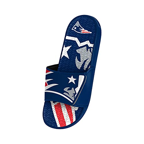 Image of FOCO mens NFL Team Logo Athletic Sport Shower Flip Flop Sandals Gel Slides