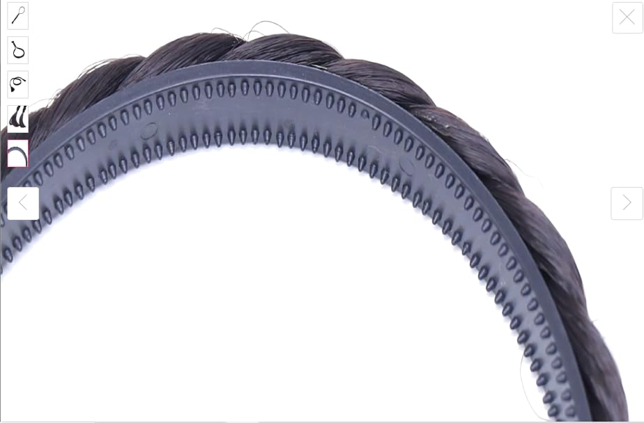 Image of Air Flow Natural Looing Realistic Black Hair Extension Long Hair Silky With Free Wig Comb (Long-Braid-Hair-band)