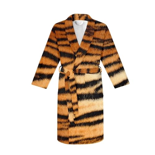 SEANATIVE Mens Plush Shawl Robe Knee Length Long Warm Bathrobes for Men Kimono Sleepwear Spa for Winter3