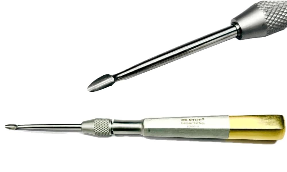 ADDLER Dental Bernard Arrow Head Surgical Elevator With Removable Tip. Life Time Anti Rusting Warranty Qty. 1