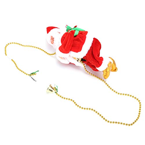 Fdit Electric Climbing Santa Ornament with Music, 8.7 Inch