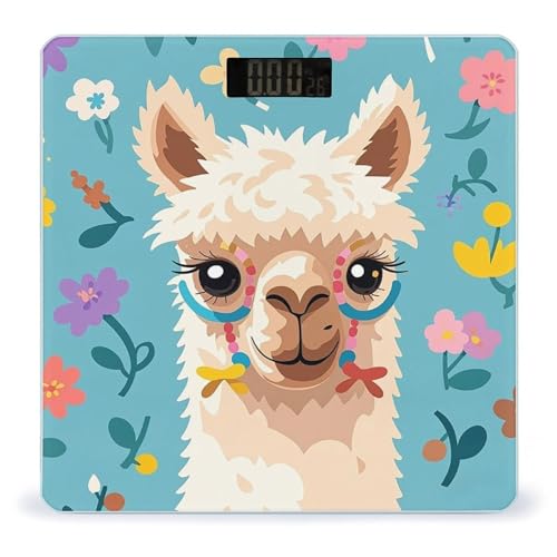 Balanza digital de baño con patrón Alpaca precisión alta miniatura 1