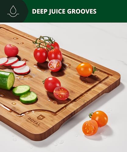image for ROYAL CRAFT WOOD Wooden Cutting Boards for Kitchen Meal Prep & Serving