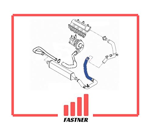 Compatibile con Fiat Tubo Manicotto Intercooler Aria Turbo Grande Punto 1.3 D Multijet (2005-2010), Punto 1.3 D Multijet (2012-), Punto EVO 1.3 D Multijet (2008-) 51816510 51816508