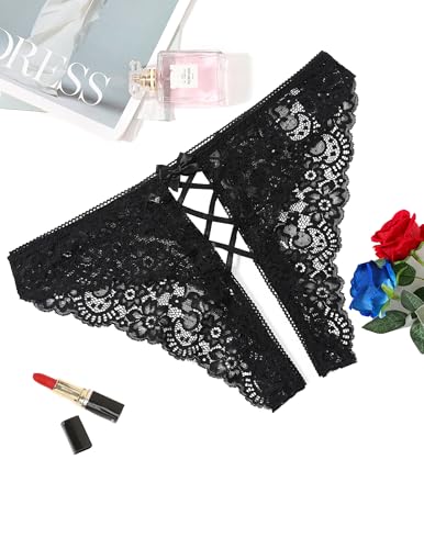 Avidlove Panties for Women Sexy Cheeky Underwear Criss Cross Lace Hipster Panty2