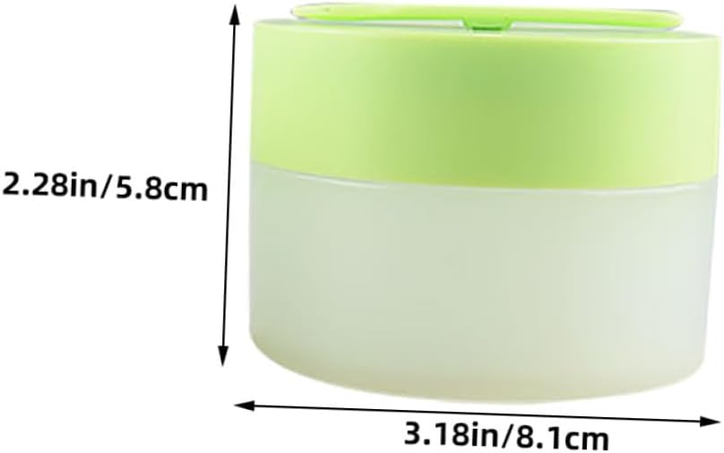 6pcs Matte Green round Makeup Remover Balm Jars with Spoon image 2