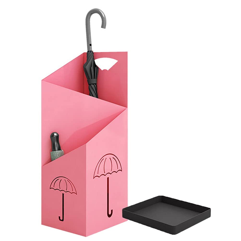 Porte-parapluie double couche de grande capacité à bac d'égouttage