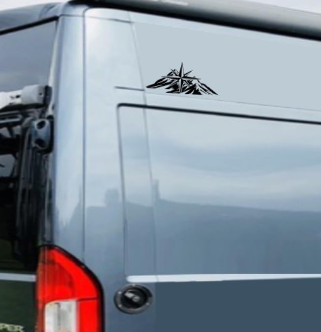 Compass Sticker Compass Rose Sticker Wind Rose Sticker Navigation Sticker for Outdoor and Indoor (RPMt7/1) (10 cm) - Image 4