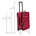 Rockland Fashion Softside Upright Luggage Set,Expandable, Red, 2-Piece (14/19)