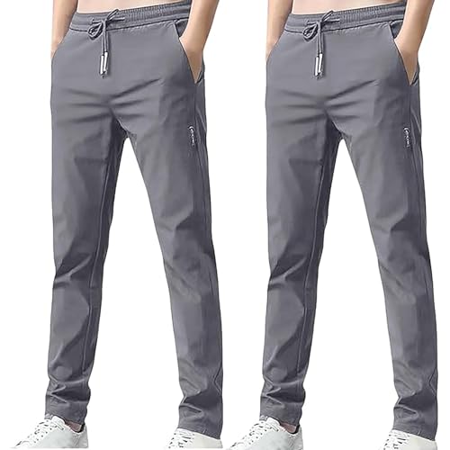 Pantalones de verano largos y ligeros, cómodos pantalones de verano con cintura elástica, pantalones deportivos ligeros y aireados, pantalones de softshell para senderismo, pantalones de ocio