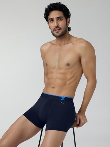 Image of XYXX Men's Super Combed Cotton Trunks| Regular Fit, Odour-Free, Anti-Roll No-Marks Waistband Underwear for Man