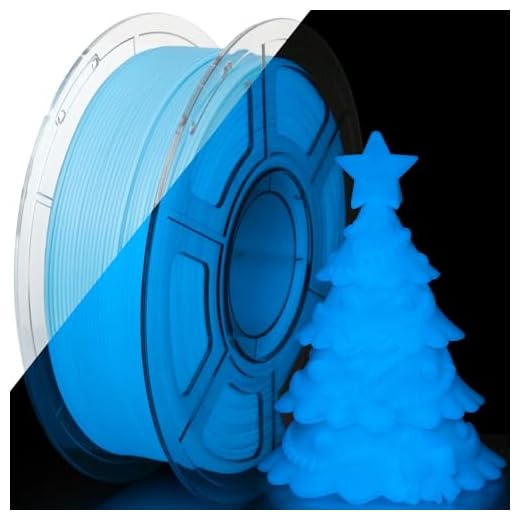 iSANMATE 3D Printer Filament Glow Blue, Glow in The Dark Filament, PLA Filament 1.75 mm,Ideal for Halloween, Christmas & Fall Pumpkin Decorations, 1KG/Spool
