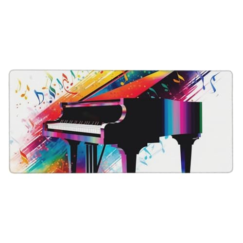 Grand tapis de bureau design piano coloré pour organiser le travail et le jeu