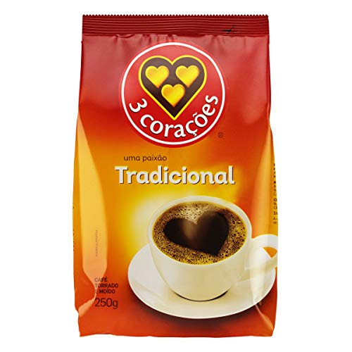 3 Corações Café Torrado E Moído Tradicional Pacote 250G