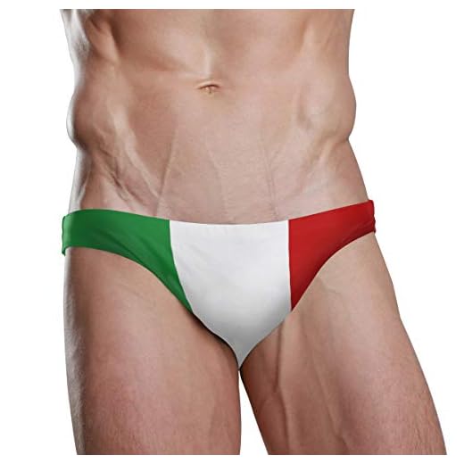 ZZKKO Badehose Bikini Nationalflagge Strand Bikini für Herren Schwimmunterwäsche Sport XXX-Large Flagge Italien
