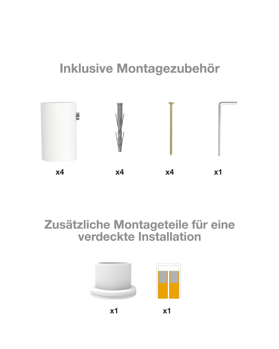 Elna Scaldasalviette Bianco - 127W - 610x530mm - Con Portasciugamani - Elettrico - Per famiglia, appartamento e camera degli ospiti - Acciaio Inox - Con Termostato, Timer & Eco - IP44 - Montaggio a