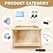 Chicken Brooder Box for Chicks & Quail with 3 Absorbent Pads, Feeder and Waterer - Adjustable Temperature Control Brooding Box for Small Chicken Coop & Quail Cage (15.7x12x12 Inches) ﻿