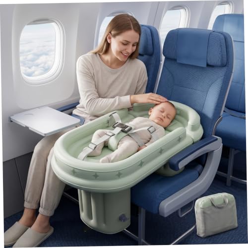 Cama de avión para niños con altura ajustable barandillas y cinturón 4