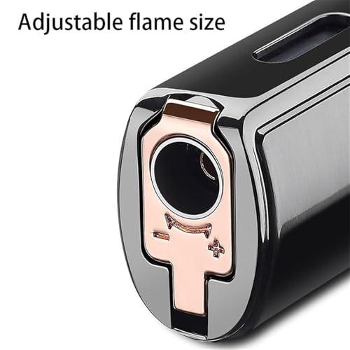 Encendedor Triple Llama a Butano Recargable Negro miniatura 4