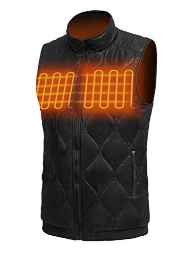 NORA TWIPS Men's Heated Vest 5V Electric Heating Vest with Battery Pack (S-XXL)