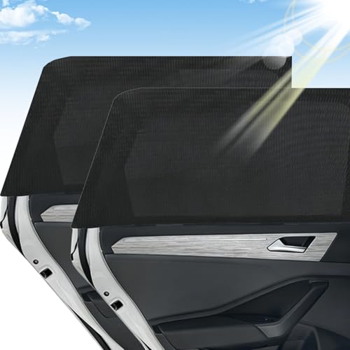 2 Pezzi Parasole Auto Bambini, Tendine Parasole Auto, Universali Tendine parasole auto bambini, Block raggi UV anti zanzara, Protegge Bambini e Animali Domestic per Tendine Auto Finestrini Laterali
