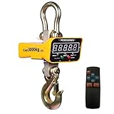 MORISAWA クレーンスケール 3t デジタル 吊りはかり 吊り下げ 重量計 3000kg リモコン付き 遠距離操作 吊り秤 業務用 電子スケール コンパクト (3000KG)