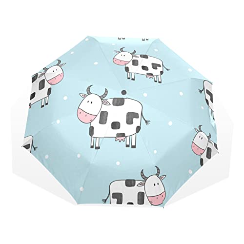 Parapluie pliant motif vache pour éviter la pluie et le vent en voyage