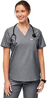 FIGS Catarina Scrub Tops for Women — Classic Fit, 1 Pocket, Four-Way Stretch, Anti-Wrinkle Women’s Medical Scrub Top