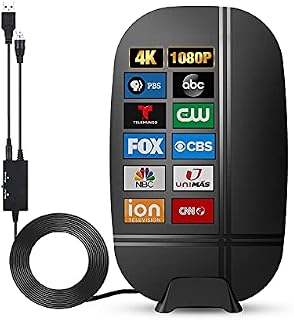 2021 Amplified HD Digital TV Antenna Long 180+ Miles Range, Support 4K 1080p
