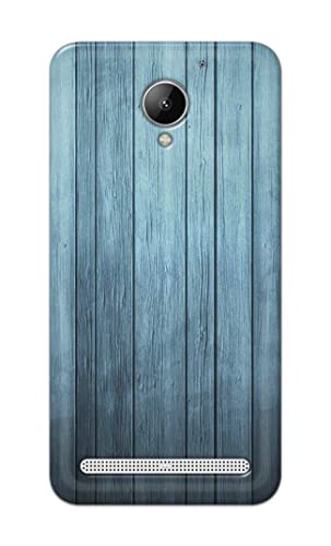 Image of Printed Hard Back Cover Case for Lenovo C2 k10a40 Back Cover (Wooden Blue) -1302