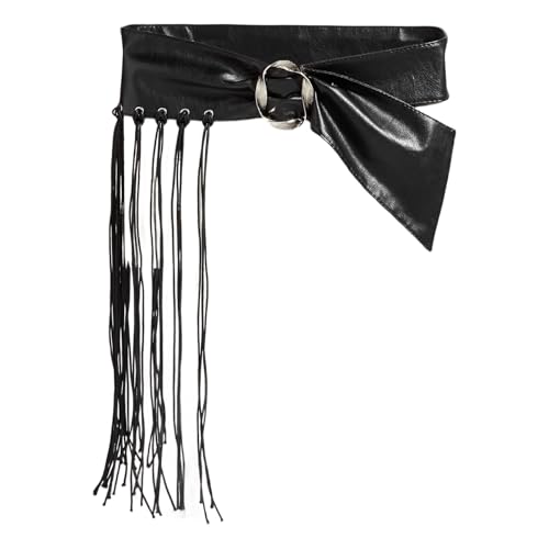 Soft PU Leather Waistband Metal Buckles Stylish Fringe Unisex Accessory For Costume Parties Punk Fashion Hip Belt4