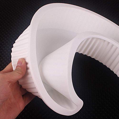 Fewo 3D Moon Shape Silicone Cake Mold, Crescent Moonlight Sonata Mousse Cake Pan Bread Pizza Baking Mold Kitchen Bakeware Tools