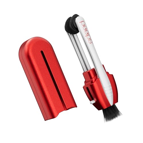 Image of Carbon Klean Peeps Eyeglass Lens Cleaner - Efficient and Durable Carbon Microfiber Technology - Exclusively Used by NASA - 500 Uses (Red Soft Touch)