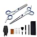 Produktbild 12 PCS Haarschneidescheren Set, Professionelles Haircut Scheren Set, Salon Barber Startseite Friseur Effilierschere, Haar Razor Schneiden Kamm, Umhängen, Clips, Reinigungstuch