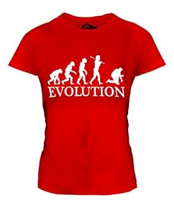 Candymix Elektroinstallateur Elektriker Evolution des Menschen Damen T Shirt, Größe X-Small, Farbe Rot