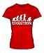 Candymix Elektroinstallateur Elektriker Evolution des Menschen Damen T Shirt, Größe X-Small, Farbe Rot