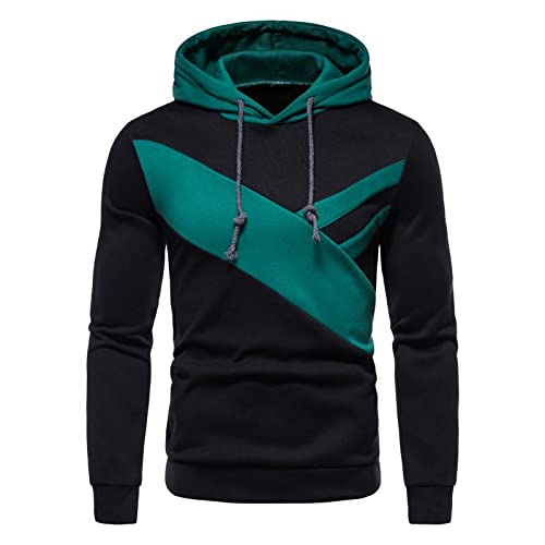 WANMN Sudadera para Hombre Sudadera con Capucha de Manga Larga Chaqueta con Capucha Sudadera Deportiva con Capucha, Verde, XL Cover