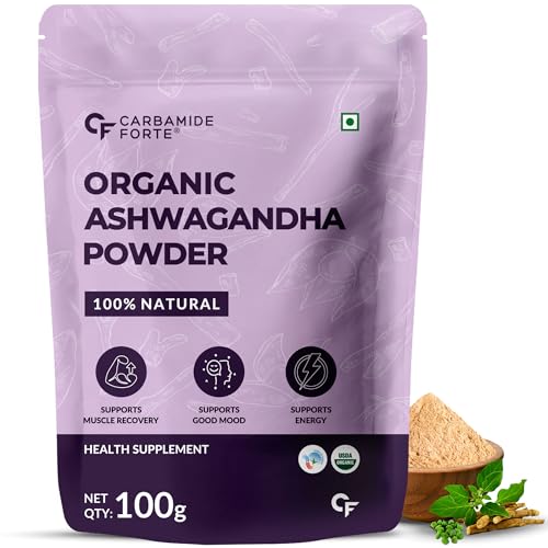 34% OFF on Carbamide Forte CF 100% Organic Ashwagandha Powder - Withania Somnifera - USDA Certified Organic Ashwagandha for Vitality, Strength & Stress Management - 100g Veg Powder 34% OFF on Carbamide Forte CF 100% Organic Ashwagandha Powder - Withania Somnifera - USDA Certified Organic Ashwagandha for Vitality, Strength & Stress Management - 100g Veg Powder