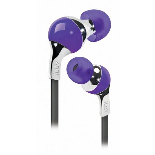 Iluv Iep313Pur Ergonomic And Comfort Flat-Wire Earphones (Purple) #TOP13