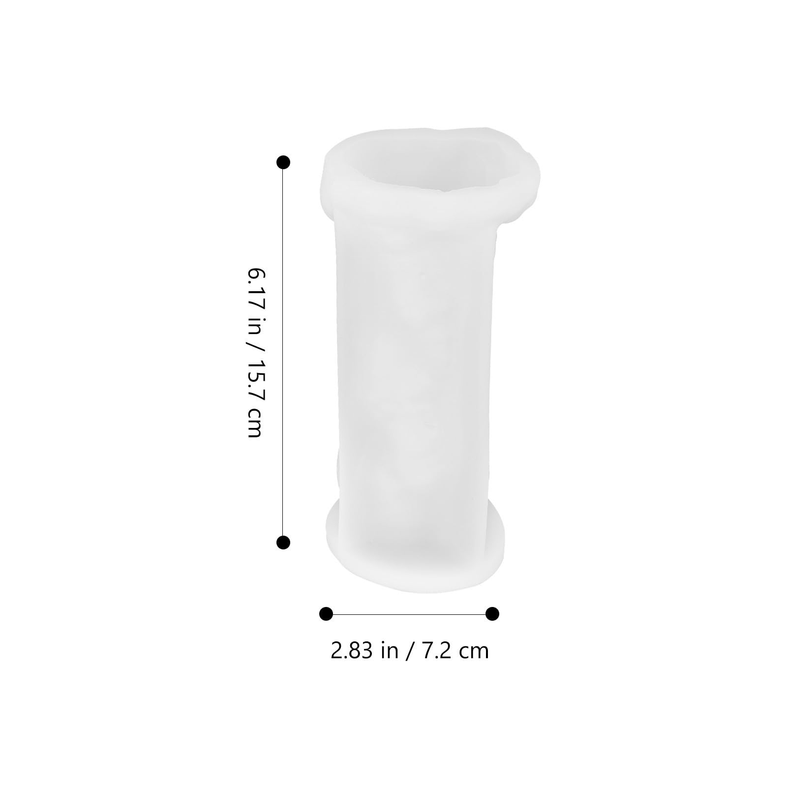4 Pezzi Stampo Teschio in Silicone per Candele Halloween, Bianco