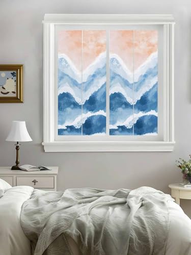 Film para ventana decorativo azul 17.7"x39" miniatura 4