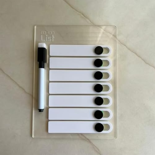 Liste de courses magnétique pour réfrigérateur et tableau effaçable avec stylo
