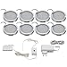 Produktbild SEBSON LED Schrankleuchte 8er Set, berührungslos dimmbar, IR Sensor, warmweiß 3000K, 8x 2W, 8x 130lm, Unterbauleuchten rund, ultra flach 8mm, Alu