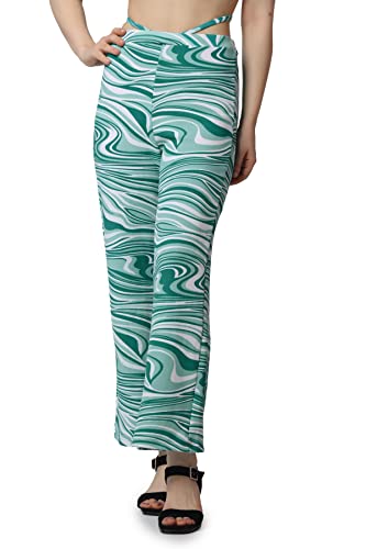 Image of POPWINGS Formal Casual Solid Trousers for Women || Work Trousers for Women || Pull On Trousers for Women || High Waist Women Trousers for Summer