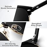 Polarized Sunglasses Men Women,Semi Rimless Retro Shades UV400 Protection - Image 5
