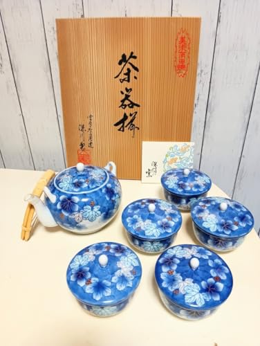 1971 深川製磁　金彩　茶器セット　急須1客　湯呑5客 Amazon.co.jp: 深川製磁 果実模様 茶器セット 急須 湯呑み5客