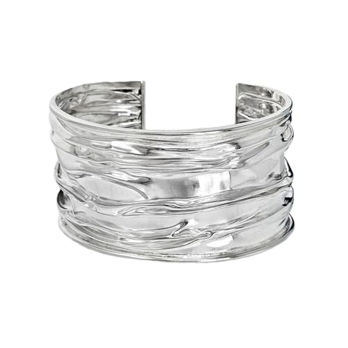 Bracelet manchette argent 925 jonc ouvert ajustable 35mm idéal pour sublimer une tenue de soirée
