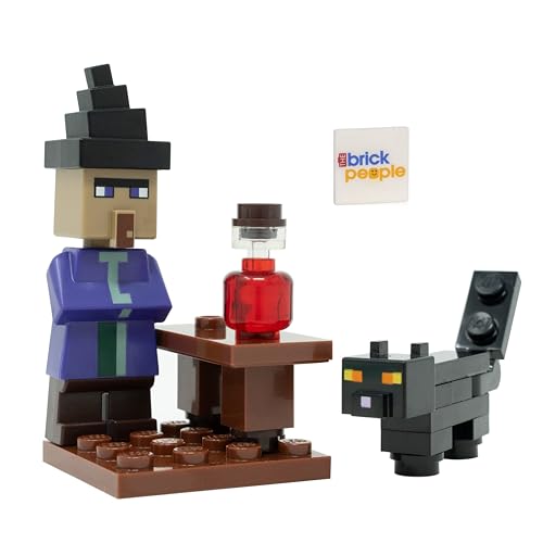 LEGO Minecraft Mini Set: Minifigura de bruja con gato negro y