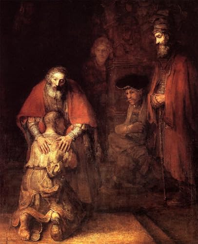 Impresión de Rembrandt sobre lienzo de alta calidad, cuadro artístico de 60x90cm para salón