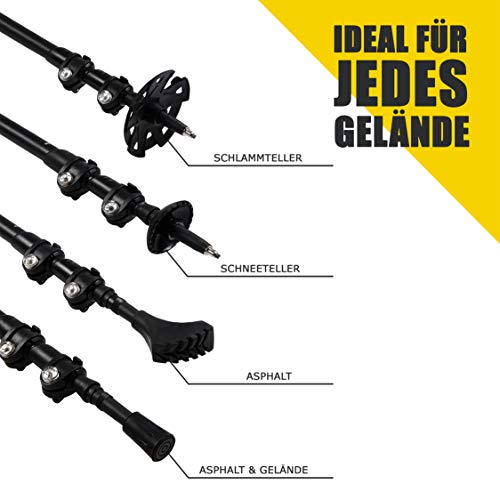 Orenda - Premium 100% Carbon Trekkingstöcke - verstellbar Wanderstöcke für Damen und Herren mit Korkgriff | Nordic Walking stöcke mit extra Gummipuffer und Tragebeutel - Image 6